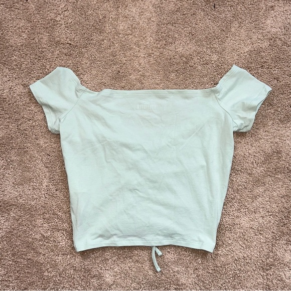 Hollister Mint Green Scrunched Tie Crop Top - Picture 7 of 7